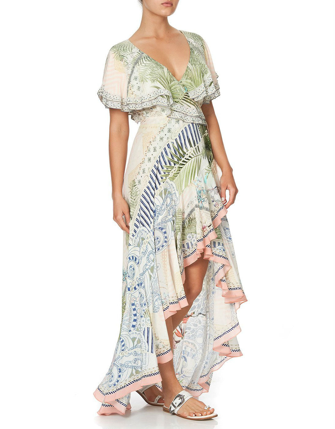 Camilla frill 2025 sleeve long dress