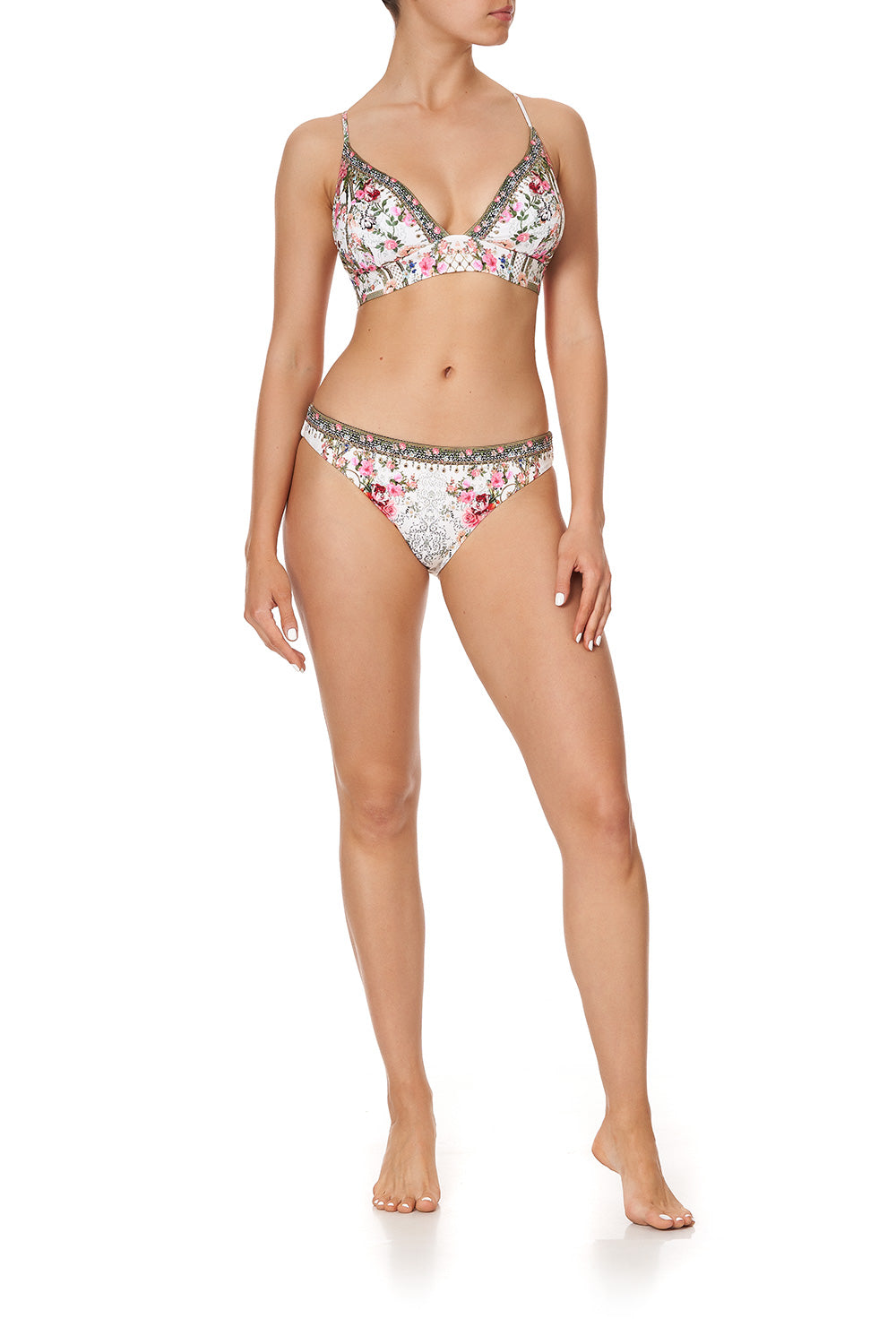Camilla Swimwear Star Crossed Lovers Lace Back Tri Bra Bikini Top, C-D Cup