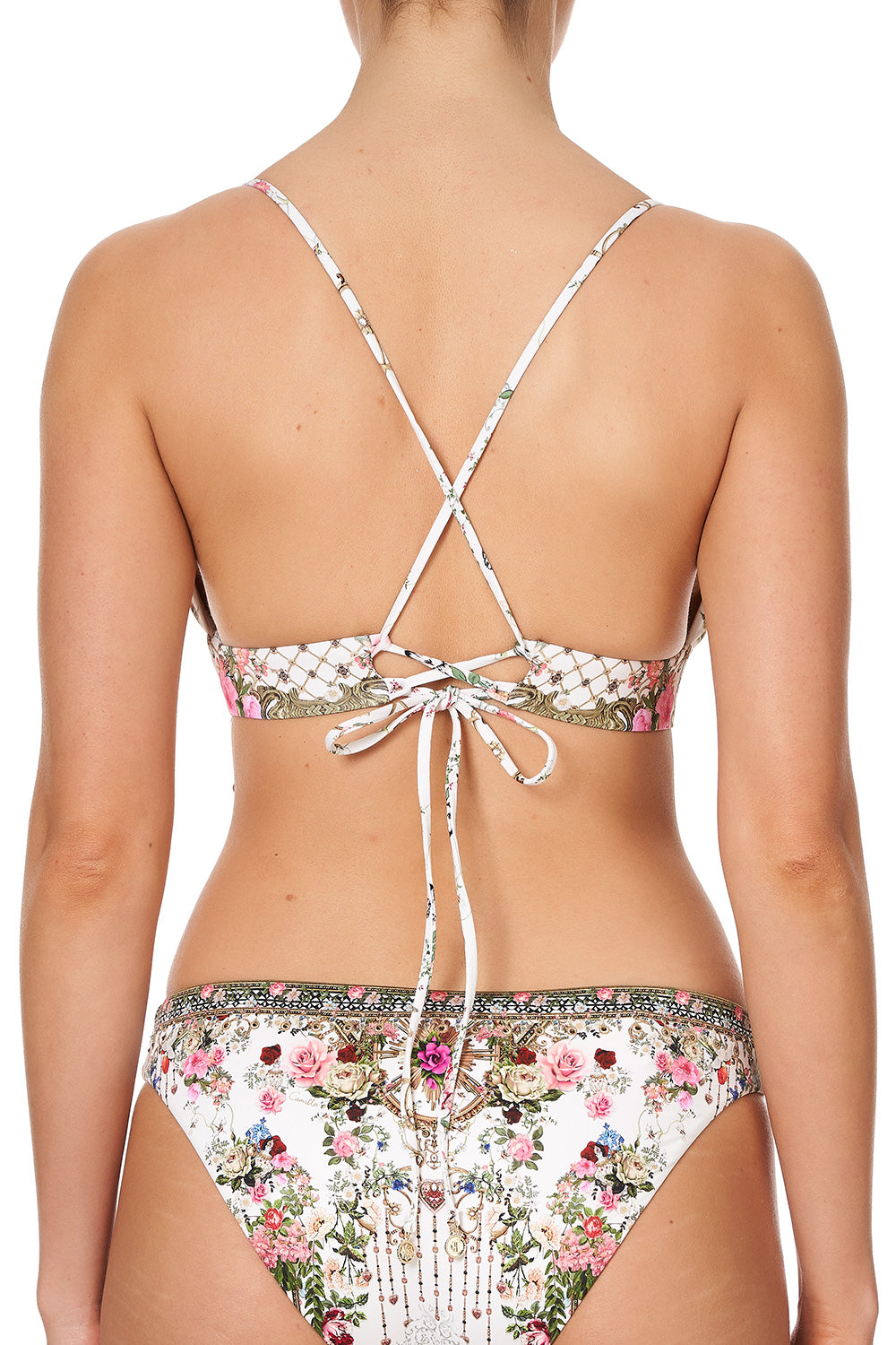 Camilla Swimwear Star Crossed Lovers Lace Back Tri Bra Bikini Top, C-D Cup