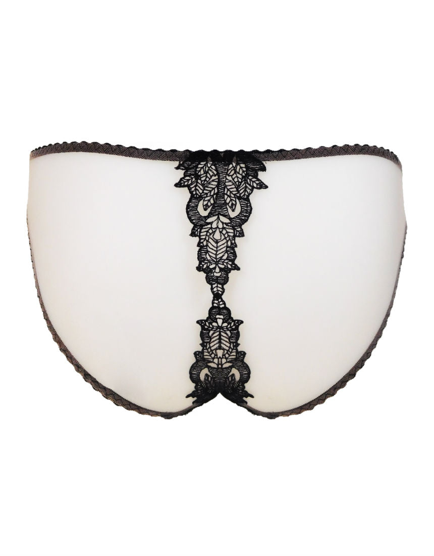 Fleur of England Onyx Embroidered Brief