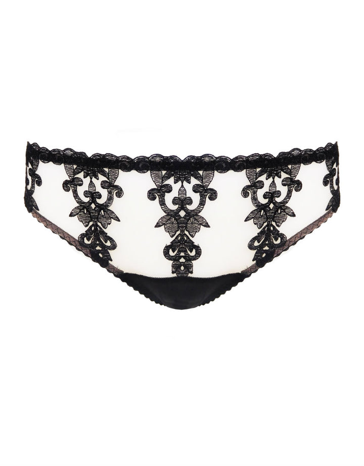 Fleur of England Onyx Embroidered Brief