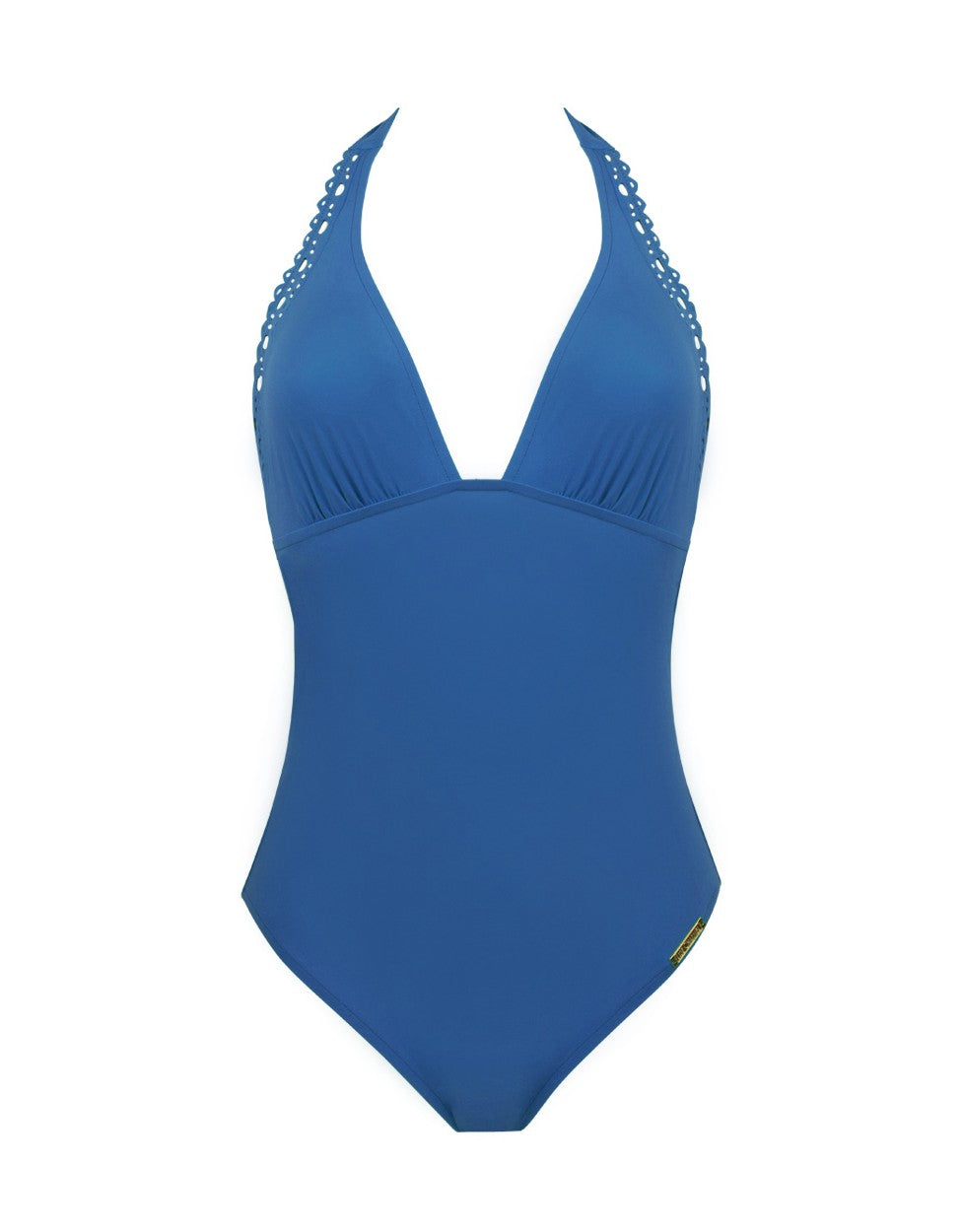 Lise Charmel Ajourage Halter One-piece Swimsuit Plunging Back Nuage Blue